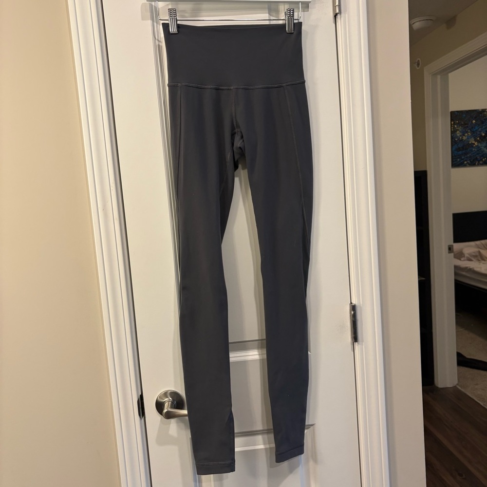 Lululemon High-Rise Athletic Leggings in Dark Gray